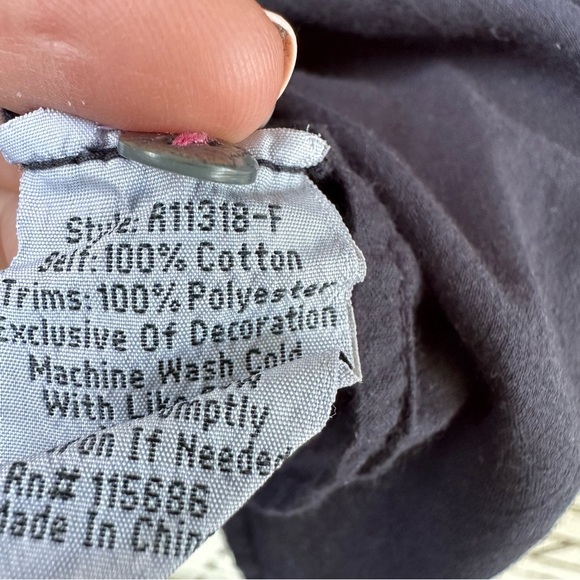 Johnny Was Tatum Embroidered Peasant Blouse Top Black Boho - Picture 9 of 12